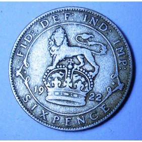 GREAT BRITAIN 6 Pence 1922...
