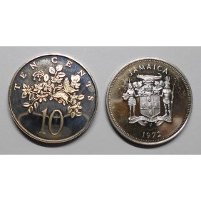 JAMAICA 10 Cents 1972 Proof