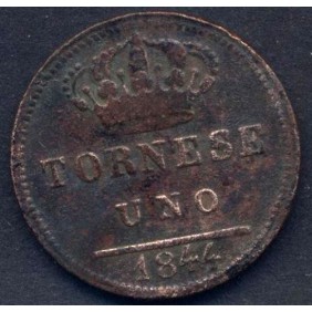 FERDINANDO II 1 TORNESE 1844
