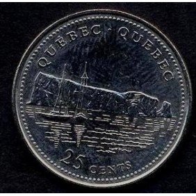 CANADA 25 Cents 1992 Quebek