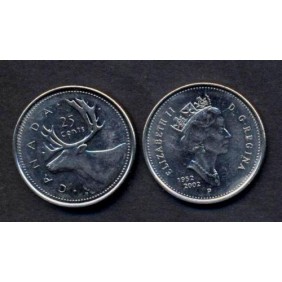 CANADA 25 Cents 2002...