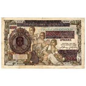 SERBIA 1000 Dinara 1941