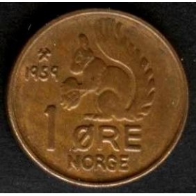 NORWAY 1 Ore 1959