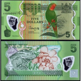 FIJI 5 Dollars 2023 Polymer...