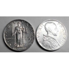 VATICANO 5 Lire 1951