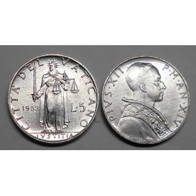 VATICANO 5 Lire 1952