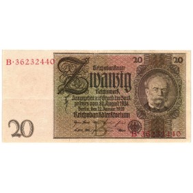 GERMANY 20 Reichsmark 1929...
