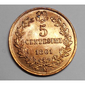 5 Centesimi 1861 M