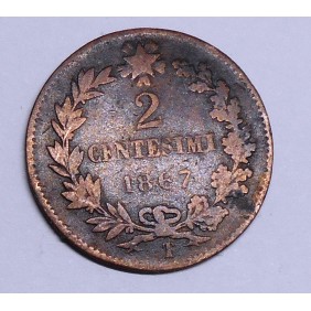 2 Centesimi 1867 T