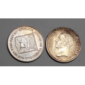 VENEZUELA 25 Centimos 1948 AG