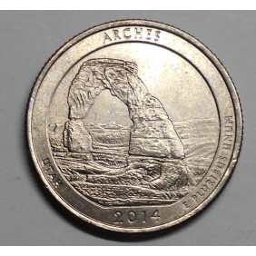 USA 1/4 Dollar 2014 P Utah...