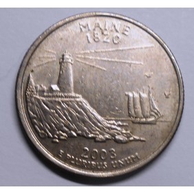 USA 1/4 Dollar 2003 D Maine