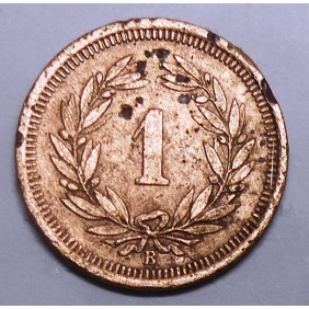 SWITZERLAND 1 Rappen 1882