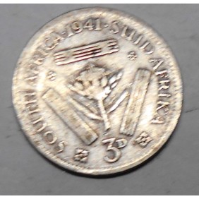 SOUTH AFRICA 3 Pence 1941 AG