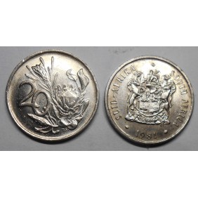 SOUTH AFRICA 20 Cents 1981
