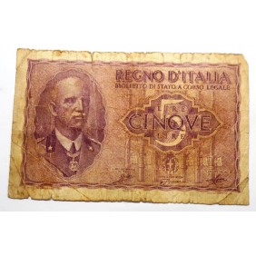 5 Lire 1944 Dittatura Fascista