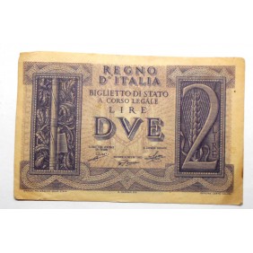 2 Lire 1939 Dittatura Fascista