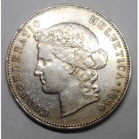 SWITZERLAND 5 Francs 1890 AG