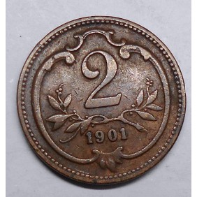 AUSTRIA 2 Heller 1901