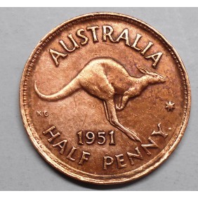 AUSTRALIA 1/2 Penny 1951...