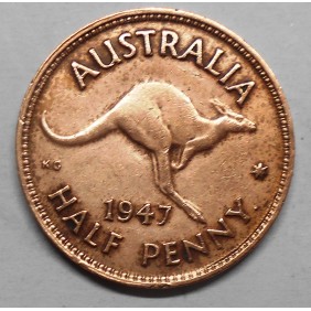 AUSTRALIA 1/2 Penny 1947