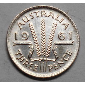AUSTRALIA 3 Pence 1961 AG