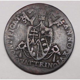 PIO VII Quattrino 1816 B