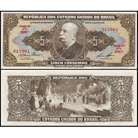 BRAZIL 5 Cruzeiros 1953
