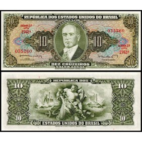 BRAZIL 10 Cruzeiros 1962