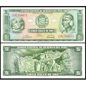 PERU 5 Soles De Oro 1968