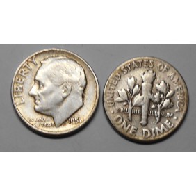 USA Roosevelt Dime 1951 AG