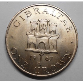 GIBRALTAR 1 Crown 1967