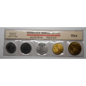 AUSTRIA Set Coins 1964 PROOF