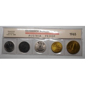AUSTRIA Set Coins 1965 PROOF