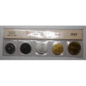 AUSTRIA Set Coins 1969 PROOF