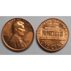 USA 1 Cent 1972 Lincoln Red...