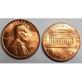 USA 1 Cent 1973 Lincoln Red...