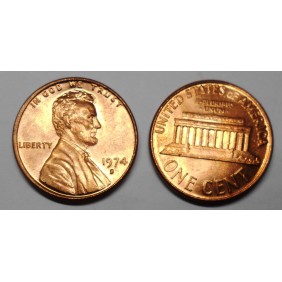USA 1 Cent 1974 S Lincoln...