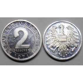 AUSTRIA 2 Groschen 1971 Proof