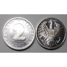 AUSTRIA 2 Groschen 1972 Proof