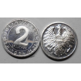 AUSTRIA 2 Groschen 1974 Proof
