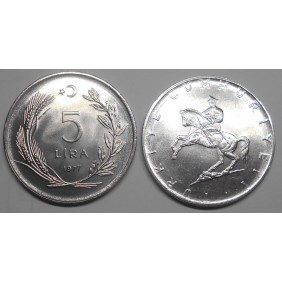 TURKEY 5 Lira 1977