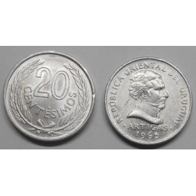 URUGUAY 20 Centesimos 1965