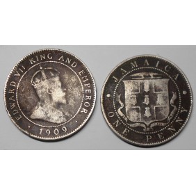 JAMAICA 1 Penny 1909