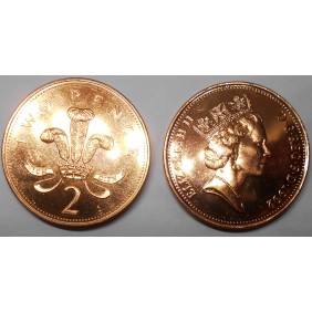 GREAT BRITAIN 2 Pence 1992...