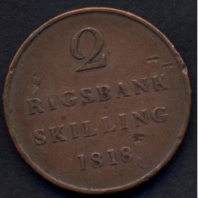 DENMARK 2 Rigsbankskilling...