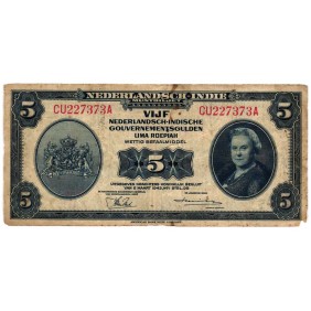 NETHERLANDS INDIES 5 Gulden...