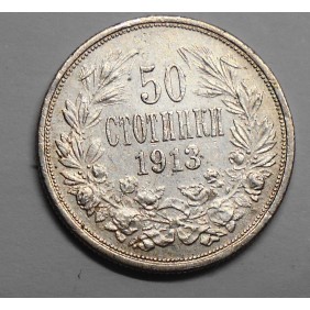 BULGARIA 50 Stotinki 1913 AG