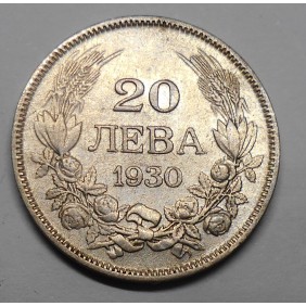 BULGARIA 20 Leva 1930 AG...