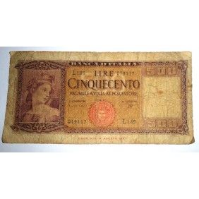 500 Lire 1961 ITALIA ORNATA...
